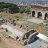Aerial photo of 2,000-year-old pool found in the ancient city of Tralleis in Turkey, August 21, 2026.