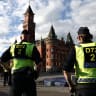 (Illustrative) Police officers stand near the venue of the meeting of NATO foreign ministers in Helsingborg, Sweden, May 21, 2026.