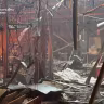 A site of a shopping centre hit by a Russian drones attack, amid Russia's attack on Ukraine, in Kryvyi Rih, Dnipropetrovsk region, Ukraine, in this handout picture released August 21, 2026. 
