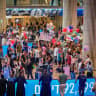 Thousands of passengers wait at Ben Gurion International Airport near Tel Aviv after a strike was announced, August 20, 2026.