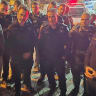 Police hold a situational assessment at the scene of a violent outbreak in east Jerusalem on August 22, 2026. 