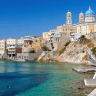 Syros, where protests against Israeli tourists arriving on a cruise ship were recently held.