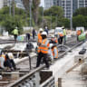 Construction of the Tel Aviv metro light rail, May 21, 2026.