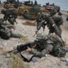 FILE PHOTO: South Korea's marines take part in US and South Korea's marine corps combined amphibious landing drill called the 'Ssangyong' exercise, in Pohang, South Korea, September 2, 2024.