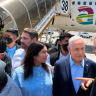 The Prime Minister and the Minister of Transport arrived for the inaugural flight.