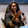Washington Post Editor Karen Attiah leads a discussion on Saudi hacking techniques at the Oslo Freedom Forum 2019 on May 28, 2019 in Oslo, Norway.