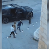 MK Zvi Sukkot and several others seen smashing a monument in in Kafr Madama near Nablus, August 25, 2026.