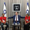 President Isaac Herzog meets with the family of missing child Haymanot Kasau on August 25, 2026.