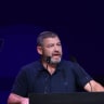 Ofer Winter speaks during his party announcement event on August 25, 2026.