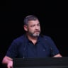 Ofer Winter speaks during his party announcement event on August 25, 2026.