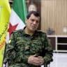 SDF commander Mazloum Abdi, attends an interview with Reuters in al-Shadadi, Syria.
