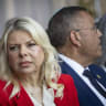 Sara Netanyahu attends a cornerstone-laying ceremony for the Atarot Heritage Center in northern Jerusalem, July 5, 2026.