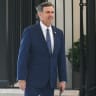 CIA Director John Ratcliffe looks on as US President Donald Trump hosts a Freedom 250 Grand Prix Showcase outside the White House in Washington, DC, on July 13, 2026. 