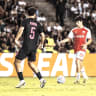 NIV YEHOSHUA (in red) and Hapoel Beersheba came oh-so-close to reaching the Champions League, before falling to Rahman Dashdamirov (5) and Sabah FK 6-4 on aggregate after extra time in Azerbaijan late Tuesday night. 