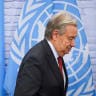 United Nations Secretary-General Antonio Guterres leaves after a press conference at a UN compound in the Nicosia airport area, inside the United Nations-controlled buffer zone in the divided capital of Nicosia, Cyprus, July 29, 2026.