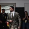 Influencer and political commentator Hasan Piker is introduced during a campaign rally in Wisconsin in August.