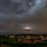 Lightning illuminates the sky over the Upper Galilee, during a rain storm on April 27, 2026.