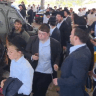 Haredi (ultra-Orthodox) protesters block Route 433 in an attempt to stop the detention of a draft dodger, August 28, 2026.