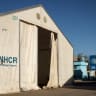 A closed registration centre of the United Nations High Commissioner for Refugees (UNHCR) at the Zero Point Islam Qala border crossing between Afghanistan and Iran, in Herat province, on November 5, 2025.