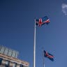 An Icelandic flag flies outside Reykjavik City Hall in Reykjavik, Iceland, on August 27, 2026, two days ahead of a national referendum on whether Iceland should resume European Union accession negotiations.