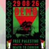 Promotional post by anti-Israel group ‘basel4palestine’ for a planned protest entitled "Death to Zionism" in Basel, Switzerland. August 29, 2026.