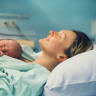 Mother and newborn baby.