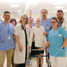 The medical teams from Clalit Schneider and Clalit Beilinson, together with Mark.