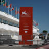 A general view of the signage at the red carpet area ahead of the 83rd Venice International Film Festival on August 31, 2026 in Venice, Italy.