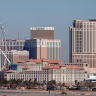 The High Roller Ferris wheel, left, Venetian Hotel and Casino, Trump International Hotel Las Vegas and The Palazzo at The Venetian Resort. 
