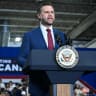 US Vice President JD Vance speaks at a MAGA Inc. super PAC event in Sterling Heights, Michigan, US, August 31, 2026. 
