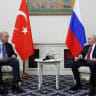 Turkish President Tayyip Erdogan meets with Russian President Vladimir Putin on the sidelines of the Shanghai Cooperation Organisation (SCO) summit in Bishkek, Kyrgyzstan, September 1, 2026.
