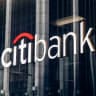 The Citibank logo is displayed at a branch in New York City, July 16, 2025; illustrative.