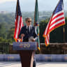 US Treasury Secretary Scott Bessent speaks during a press conference, as finance ministers and central bank governors from G20 countries meet in Asheville, North Carolina, US, September 1, 2026. 