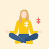 EMOTIONAL SCARS remain. Illustration of a woman with a puzzle-piece shaped hole in her chest, with the corresponsing puzzle piece seen floating beside her. 