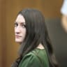Lindsay Clancy watches the jury file in at the end of the day without a verdict in the triple murder trial of the Duxbury mother in Plymouth Superior Court, in Plymouth, Massachusetts, US, August 31, 2026.