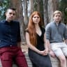 AI researchers Cormac Slade Byrd, Sydney Von Arx and Thomas Larsen pose in Berkeley, California, US September 3, 2026. 