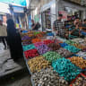 [ILLUSTRATIVE] Palestinian citizens shop at the market in preparation for Eid al-Adha on May 26, 2026 in Gaza City, Gaza.