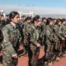 Kurdish female fighters in northeastern Syria.