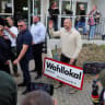 Top candidate of the far-right Alternative for Germany (AfD), Ulrich Siegmund, stands at the polling station after voting in the Saxony-Anhalt state election, in Tangermuende, Germany, September 6, 2026.