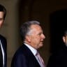 Ukraine's President Volodymyr Zelenskiy, U.S. Special Envoy Steve Witkoff and Jared Kushner, US President Donald Trump's son-in-law, after a joint news conference, amid Russia's attack on Ukraine, in Kyiv, Ukraine September 6, 2026. 