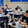 Keshet high school students take their mathematics matriculation examination (Bagrut), in Tel Aviv, June 29, 2020.