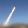 What is said to be a missile is launched in what Yemen's Iran-aligned Houthis say is an attack on the Red Sea port city of Mocha, Yemen.