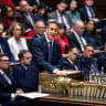 Britain's Foreign Secretary Ed Miliband speaks at the House of Commons in London