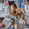 Tourists visiting the Dead Sea last year.
