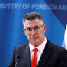 Israeli Foreign Minister Gideon Saar speaks at a press conference during his visit, in Ljubljana, Slovenia September 9, 2026. 