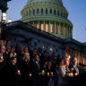 The United States House of Representatives hold a candleight vigil for Israel outside the U.S. Capitol in Washington Friday, 13th October 2023, 02:45