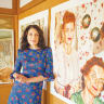 WARM, FUNNY, THOUGHTFUL: Lisa Edelstein with her paintings.
