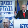 Prime Minister Benjamin Netanyahu presents the new members joining the Likud party’s candidate list ahead of the upcoming general elections, in Jerusalem, on Tuesday.
