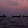 Vessels transit the Strait of Hormuz off the coast of the port city of Bandar Abbas in southern Iran on September 5, 2026. The United States said it struck and destroyed three Iranian oil tankers on September 5 in response to attempted missile attacks on naval vessels.