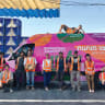 Salvaged fruit & vegetables are taken to collection points all over the city.